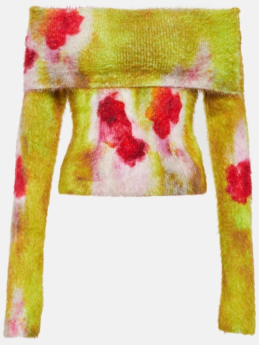 Acne Studios Floral Fuzzy Knit Sweater